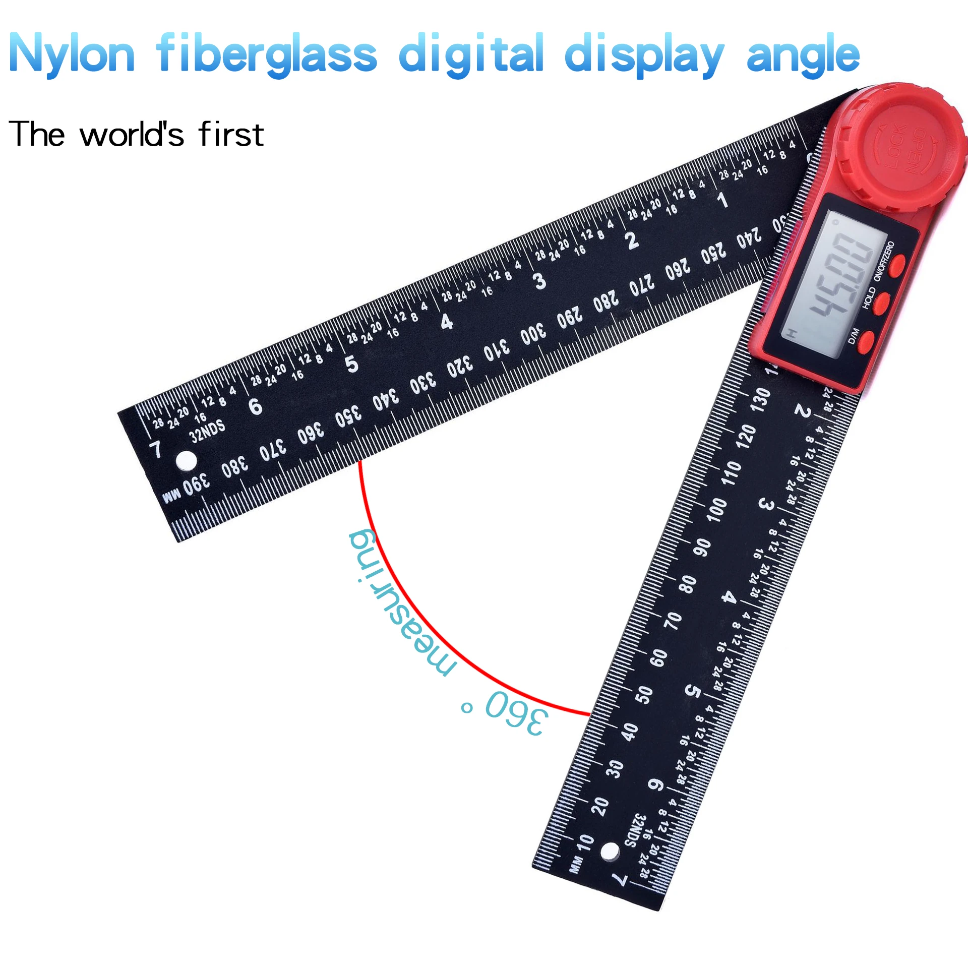 0-200mm 8'' Digital Meter Angle Inclinometer Angle Digital Ruler Electron Goniometer Protractor Finder Measuring Tool