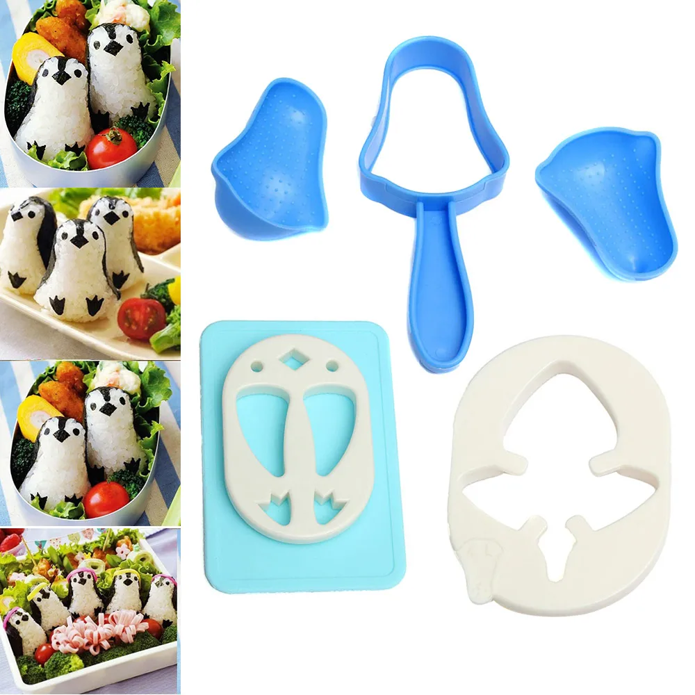 Суши чайник сэндвич-формы форма для рисовых шариков милый пингвин DIY Bento торт кухонный инструмент JS23