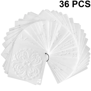 

36pcs Plastic Painted Decor DIY Hollow Mandala Pattern Painting Stencils Wall Paper Stencils Drawing Tool