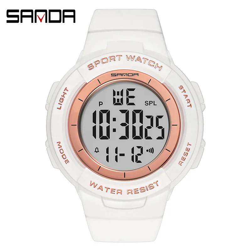

SANDA Personality Electronic Watch Fashion Multi-functional Sports Wristwatch Outdoor Digital Creative Clock Rubber Waterproof