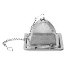 Ситечко для чая из нержавеющей стали Безопасный и нетоксичный сетчатый фильтр для чая и специй Экологичные практичные кухонные принадлежности для напитков