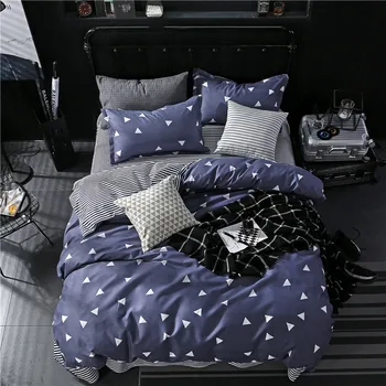 

Triangles Printing Bedding Set 2pcs/3pcs Soft Duvet Cover Set 1 Quilt Cover+1/2 Pillowcases(no Sheet) Twin Full Queen King