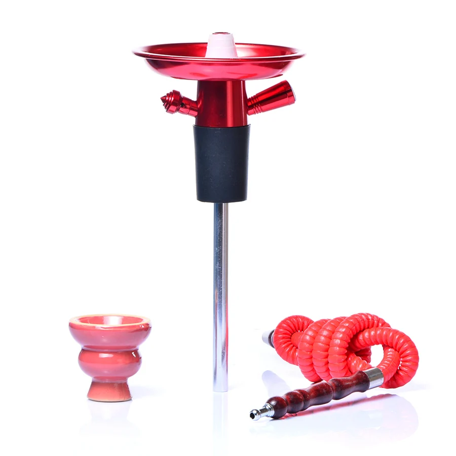 Red Портативная трубка для кальяна, стволовая база Cachimba Sheesha Nargile Sisha Waterpijp с Чича чаша шланг Narguile аксессуары - Цвет: Red