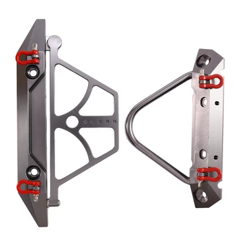 

RC Crawler Bumper CNC Racing Metal Front Rear Bumper Set with Spare Tire Carrier Fit for Axial SCX10 SCX10 II