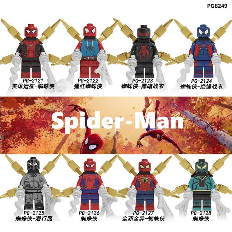 

Building Blocks Figure Spiderman Movie Series Bricks Far From Home Insulating Building Blocks Model Toys For Children PG8249