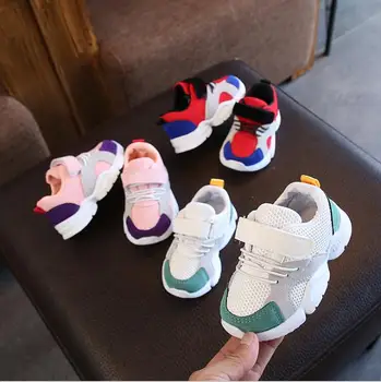 

2020 New Kids Sneakers for Boys Girls Fashion Kids Soft Bottom Leather Sport Sneakers Baby Breathable Toddler Children Sneakers