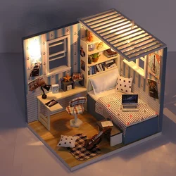 DIY Miniature Dollhouse Model Wooden Toy Mini Furniture Hand-made Doll House Toys For Children Birthday Gifts Toys