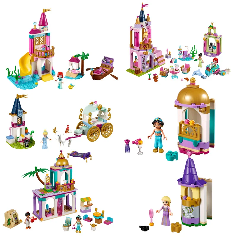 

2019 Princess Toys Aladdin's and Jasmine's Palace Adventures Compatible Legoines Disneying 41161 Building Blocks for Kids Gift