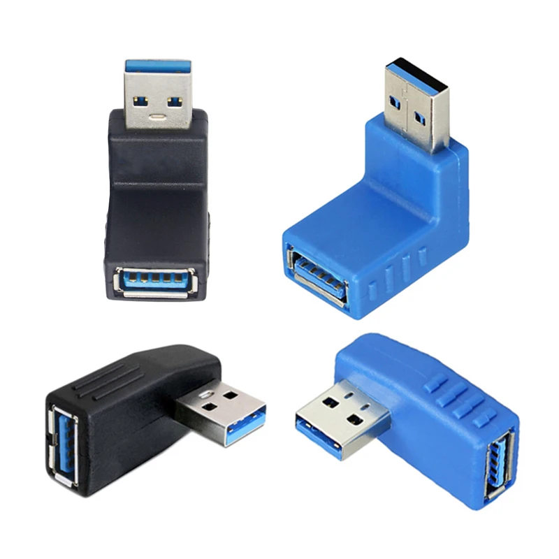 USB 3 0 адаптер Папа-мама 90 градусов Вертикальный прямоугольный Конвертер Разъем