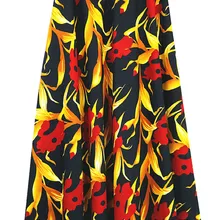 Стрейч креп принт красная роза Весна и Лето Женское Платье рубашка ткань полиэстер модная ткань