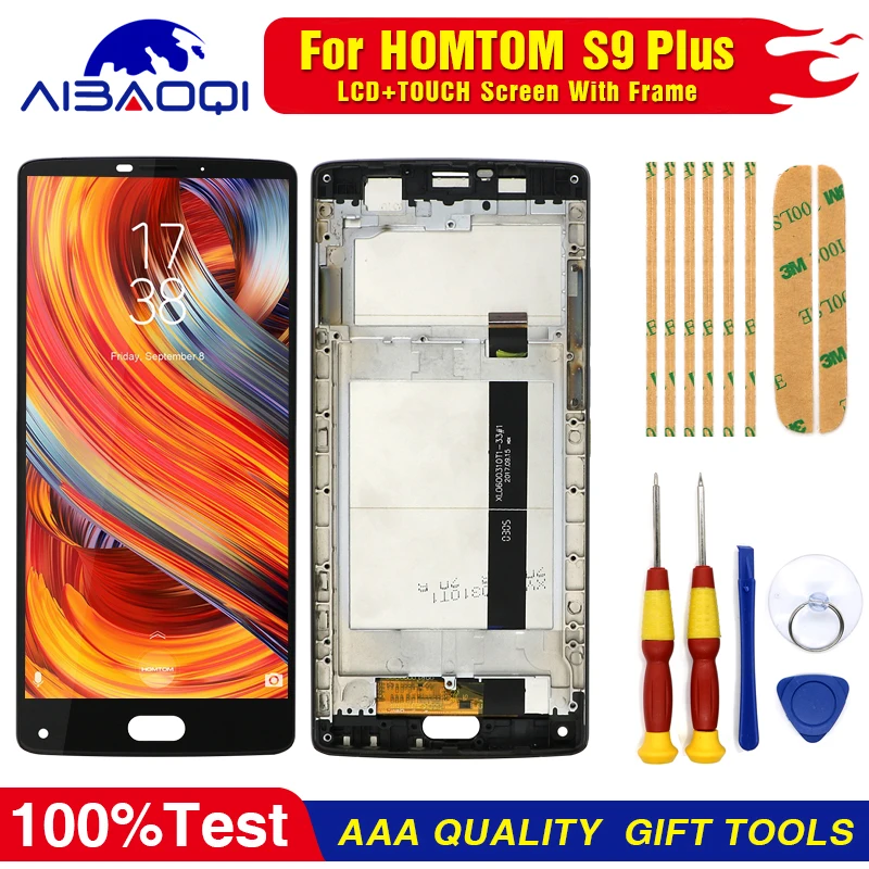 

Touch Screen LCD Screen LCD Display For Homtom S9 plus Digitizer Assembly With Frame Replacement Parts+Repair Tool