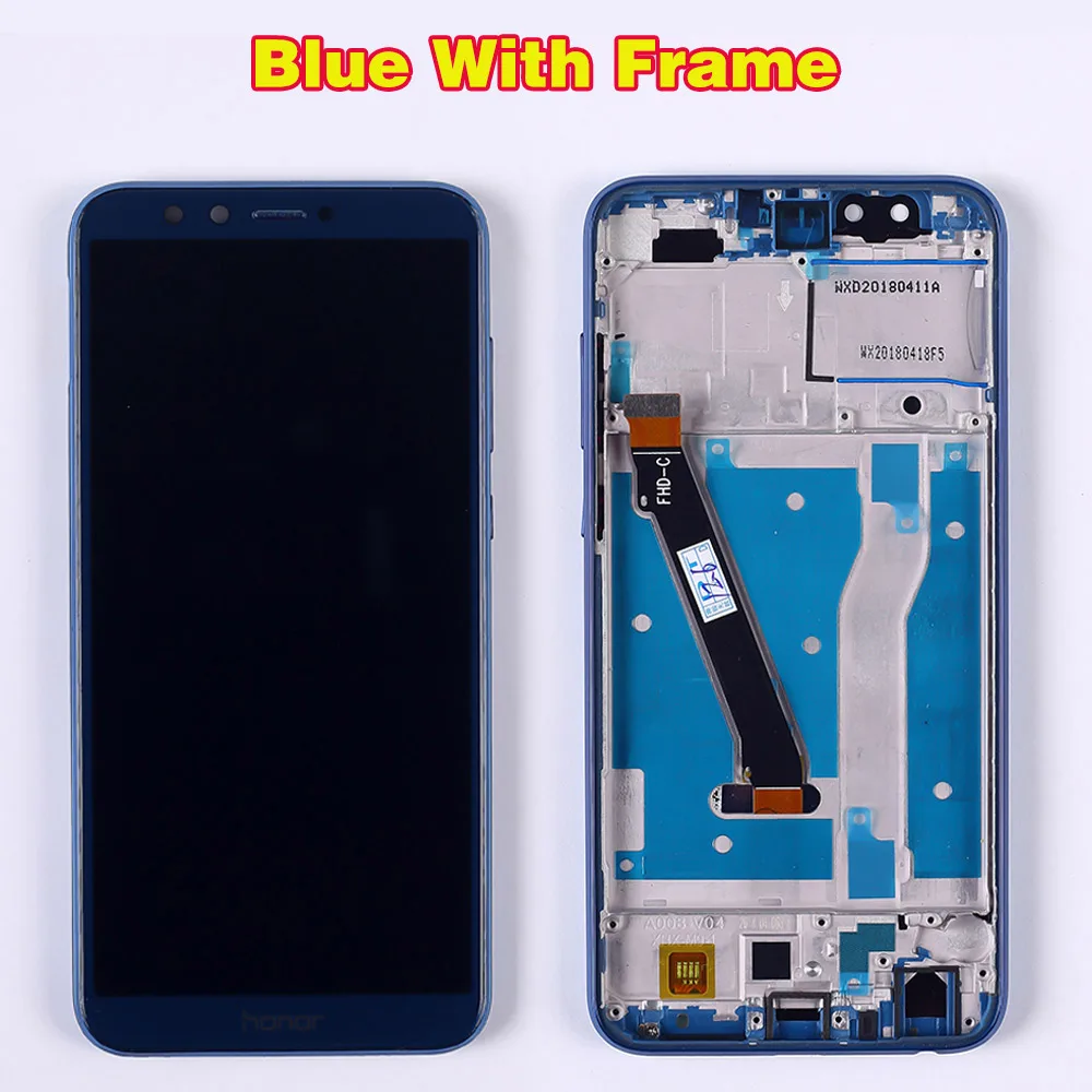 Huawei ЖК-дисплей для huawei Honor 9 Lite 5,65 дюймов кодирующий преобразователь сенсорного экрана в сборе Honor 9 Молодежная рамка Бесплатные инструменты - Цвет: Blue with Frame