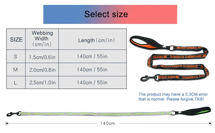 Truelove поводок для питомцев, нейлоновый, взрывозащищенный, светоотражающий, для кошек и собак, маленький, средний, большой, для путешествий, для перекрестной ходьбы, для обучения TLL3071