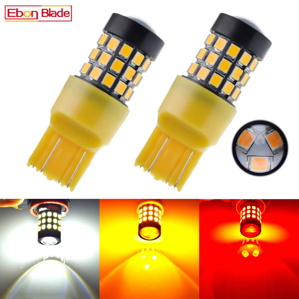 2 x T20 7443 W21/5 Вт 7440 W21W WY21W светодиодный Автомобильная резервная копия светильник