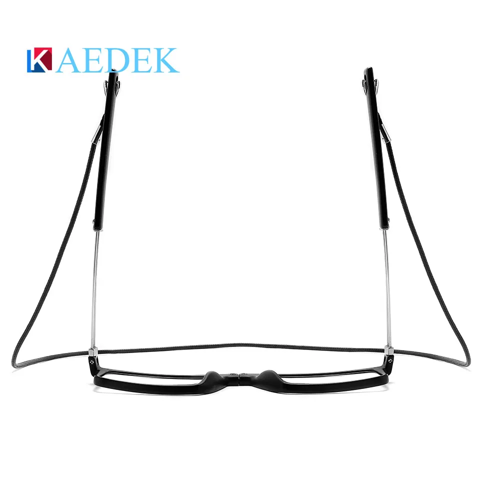 KAEDEK Portable Folding Reading Glasses Women Men Retro Marble Presbyopic Eyeglasses Foldable Hanging Neck Presbyopia Glasses
