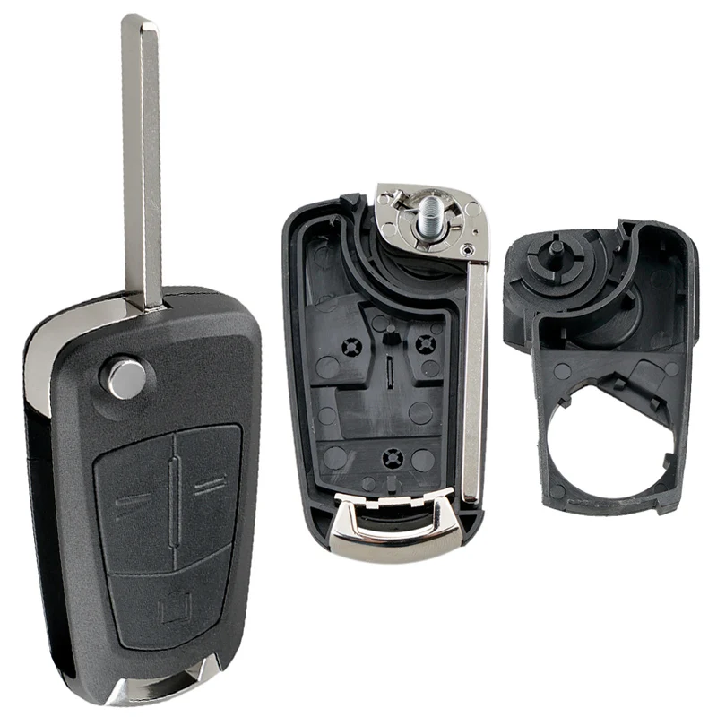 Чехол для автомобильного ключа, замена, 3 кнопки, откидной пульт дистанционного управления, складной чехол для автомобильного ключа, чехол для ключей, подходит для Vauxhall Opel Corsa Astra Vectra