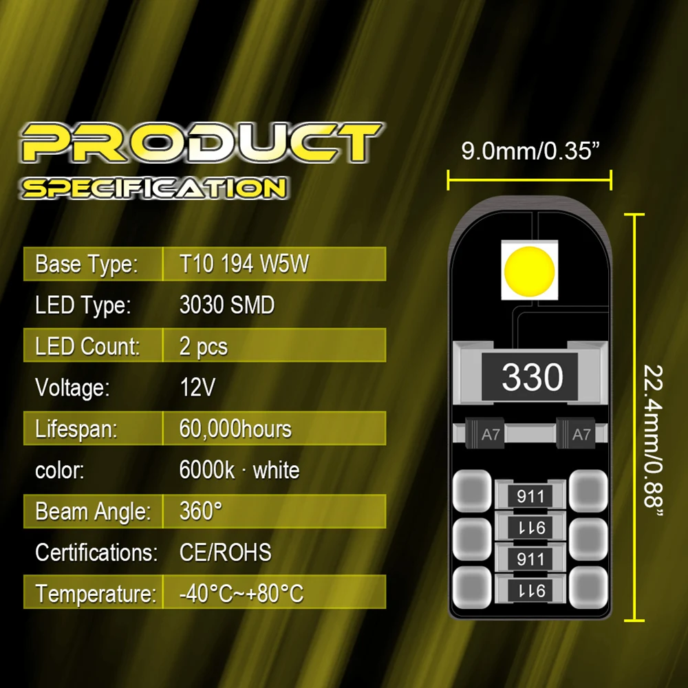 Светодиодная CAN шина T10 W5W для Mercedes W203 W205 W204 W211 W212 10 шт.|Сигнальная лампа| |