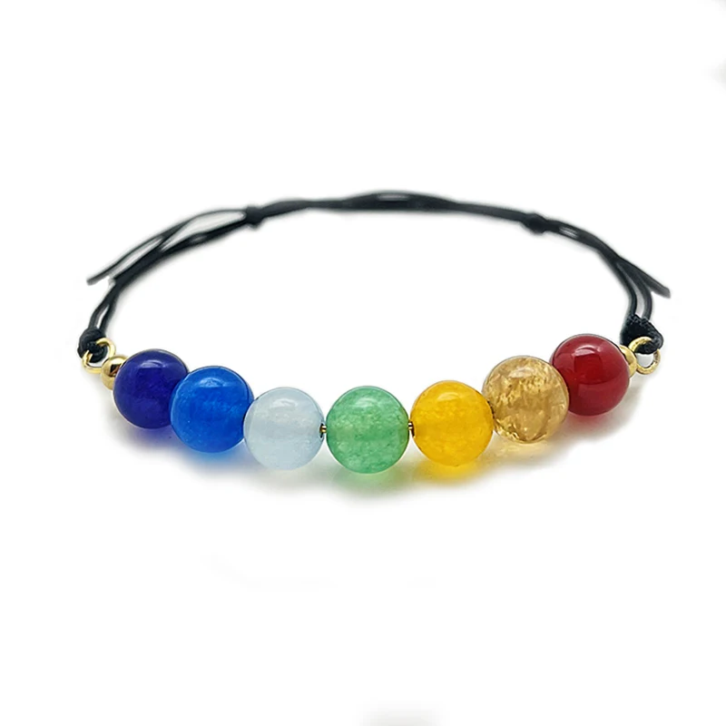 Женский браслет ручной работы с бусинами и натуральным камнем | Украшения