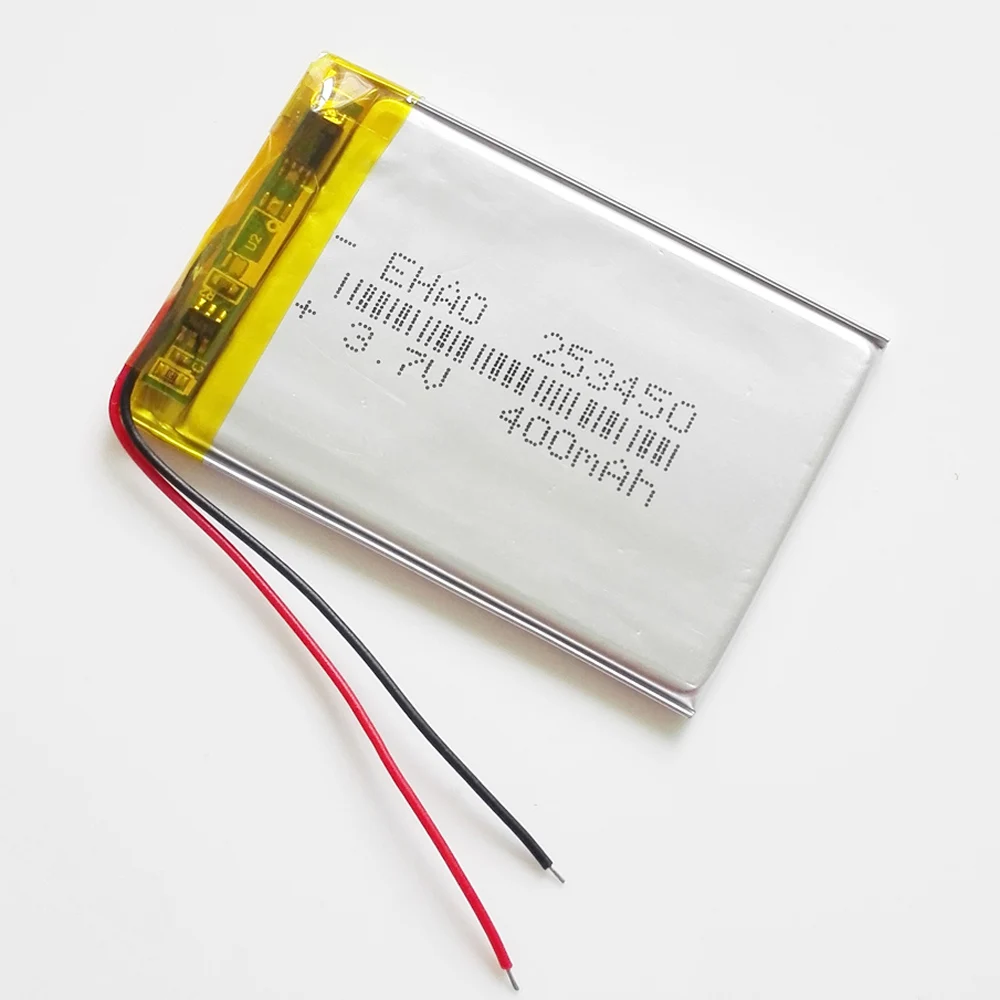 EHAO 253450 3 7 В 400 мАч ультра тонкий литий полимерный аккумулятор для Mp3 GPS смарт часов