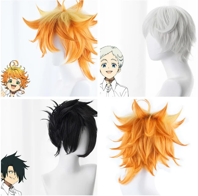 

Anime The Promised Neverland Emma Cosplay Wig Norman Ray Hair Cosplay Costume Props Wig