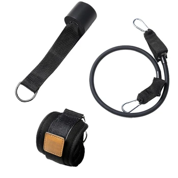 

Yoga Resistance Bands with Ankle Straps Cuff with Cable Exercise Fitness Band Rubber Loop Tube Bands Gym Door Anchor Ankle Strap