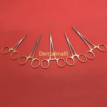 Stainless steel Hemostatic forceps Surgical instrument hemostat Gold handle