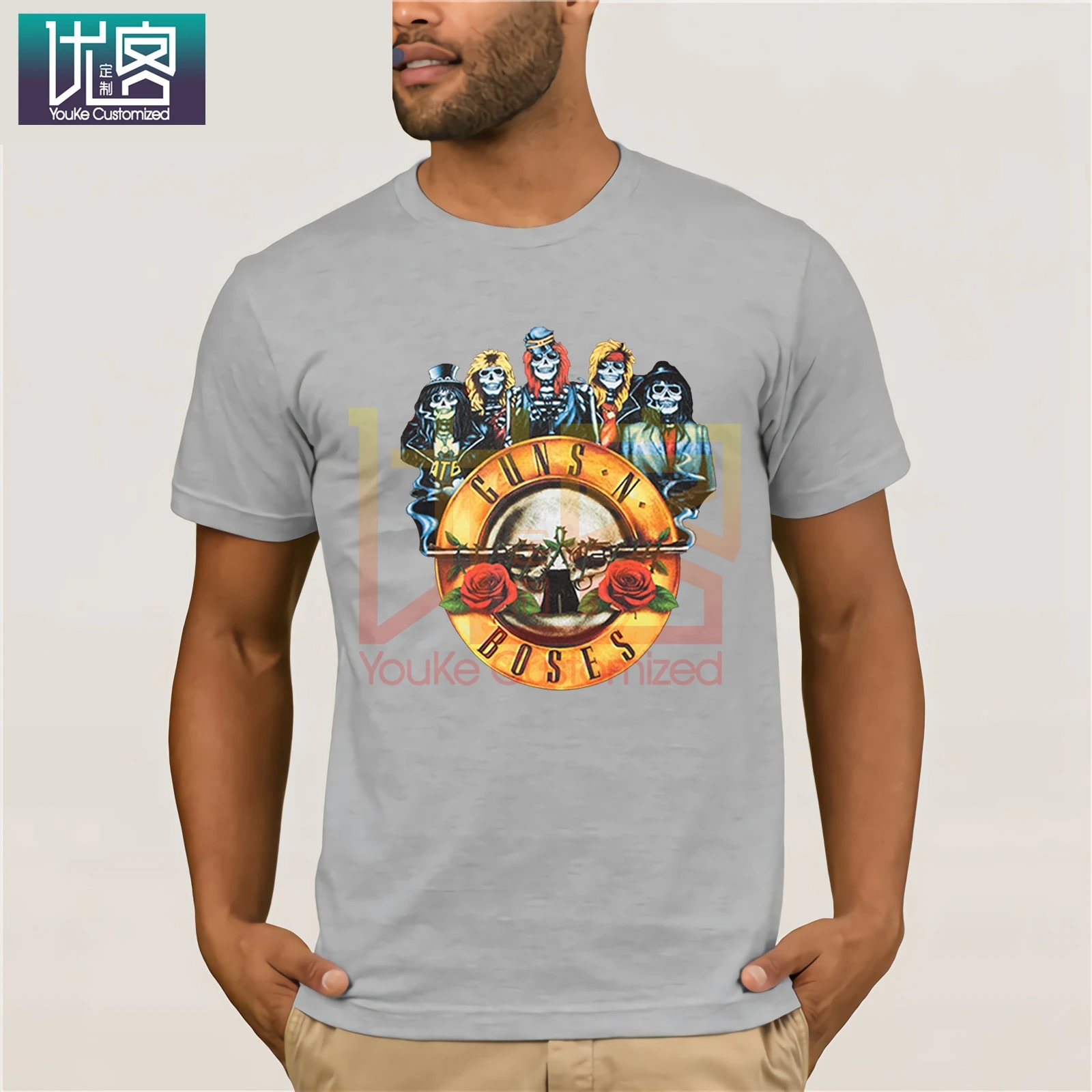 Aolamegs Guns N Roses футболка для мужчин и женщин с круглым вырезом принтом металла рок