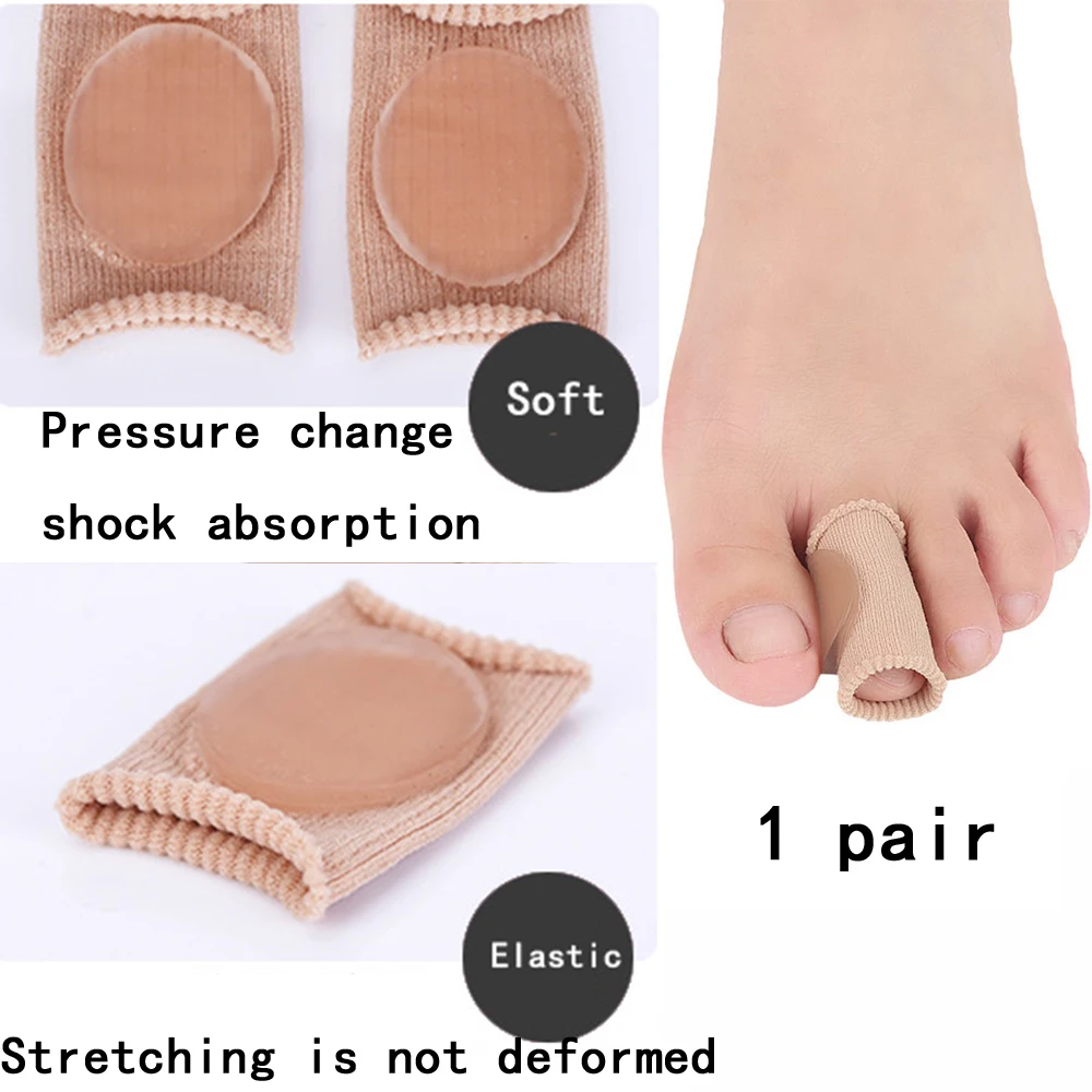 2Pcs Gel Tube Fabric Calluses Health Care Pedicure Tools Divider Bunion Adjuster Pain Relief Finger Separators Corrector Toe