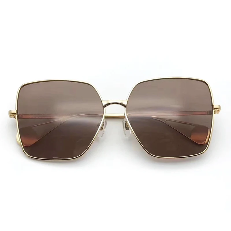 No1 Sunglasses Ретро солнцезащитные очки с квадратными линзами с Для женщин Мода Высокое качество сплава кадр очки UV400 Марка негабаритных очки дизайнерские солнцезащитные очки - Цвет линз: No1 Sunglasses