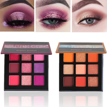 

9 Colors Eyeshadow Makeup Pallete Glitter Shimmer Eyeshadows Palette Matte Powder Pigmented Eye Shadow Makeup Palette