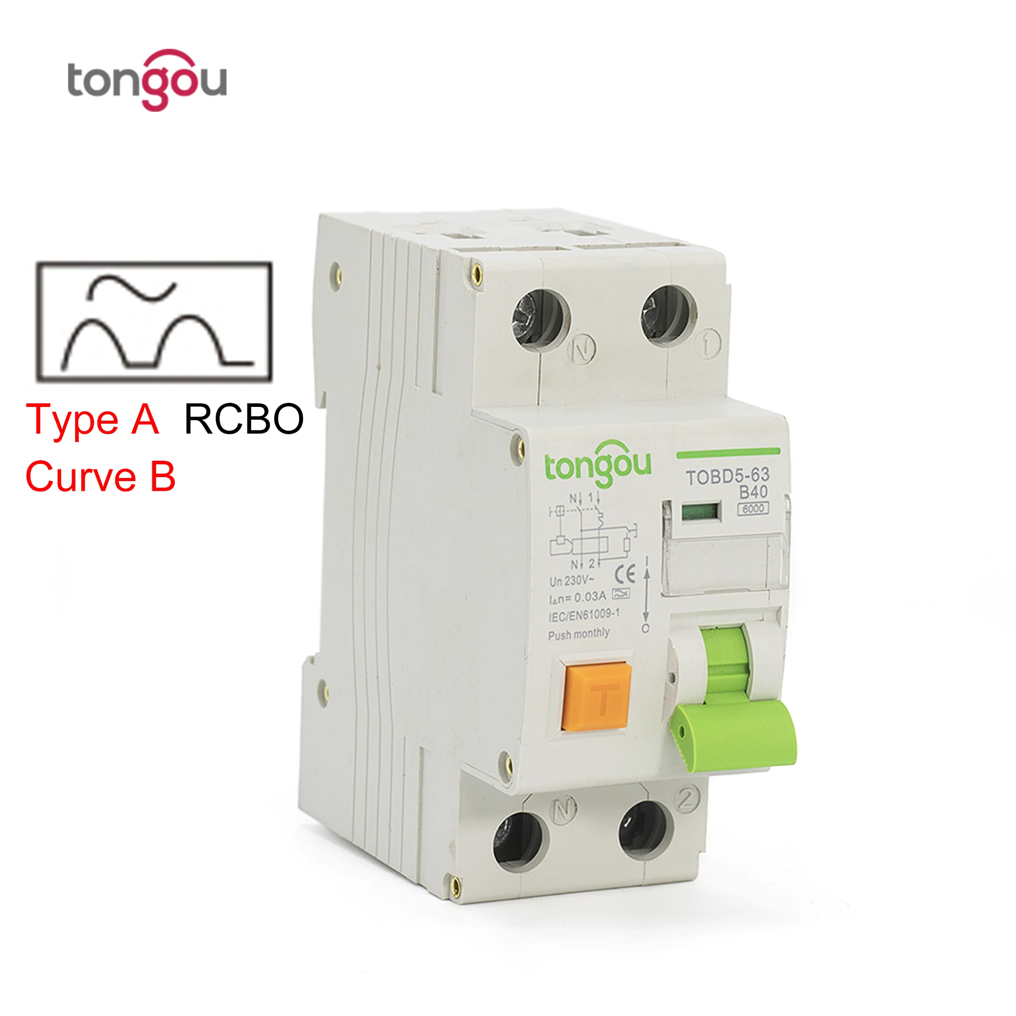 Автоматический выключатель типа A Curve B RCBO 6KA 1P + N 16A 40A, электромагнитный выключатель остаточного тока с защитой от перегрузки по току и утечки|Автоматические выключатели| | АлиЭкспресс