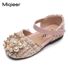 

Spring Girls PU Leather Shoes Fashion Children Princess Pearl Single Shoes Kids Korean Party Dance Sandals Baby Toddler Shoes