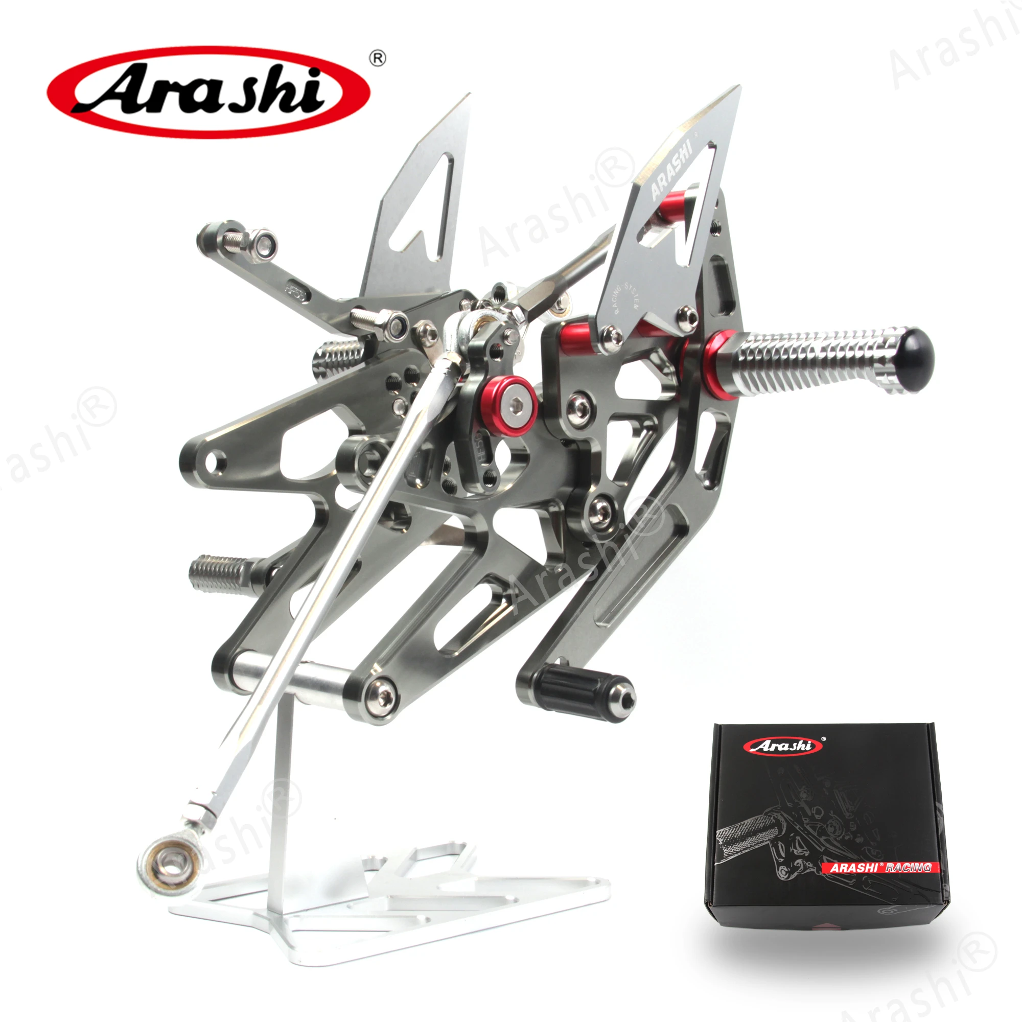 Араши мотоцикл подножка мотоциклиста для YAMAHA YZF R1 2004-2005 ЧПУ Регулируемые подножки Rearset подножки YZF-R1 2004 2005 2006