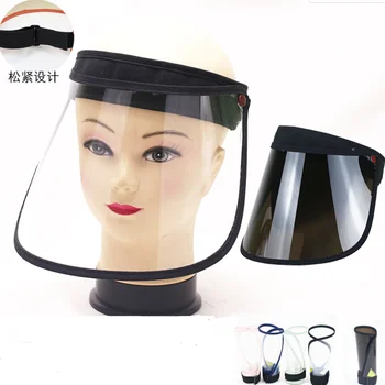 

10PCS Full Face Shield Masks Adjustable Anti Dust Splas Protective Reusable Transparent Mask Shield Visor Kitchen mascarillas