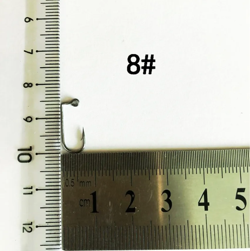 200PCS 9147 High Carbon Steel Fishhook Black 90 Degree Aberdeen Jig Fishing Barbed Hooks Size 8# To 6/0#