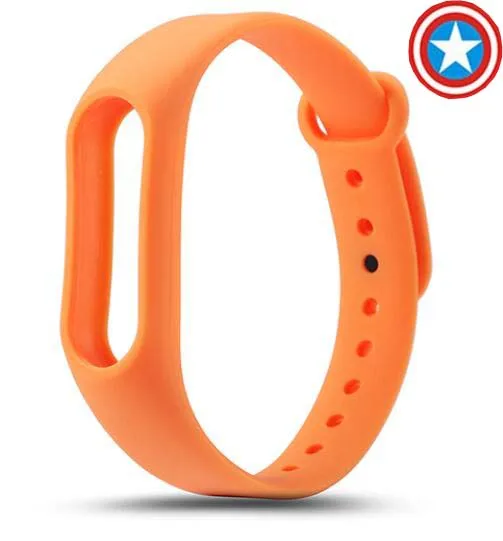 orange No.2 Горячая Марвел из Мстителей фильм герой для Xiaomi mi Band 4 3 2 Браслет ремешок mi band 3 2 наручный ремешок для mi band 2 3 4 силиконовый - Цвет ремешка: orange No.2