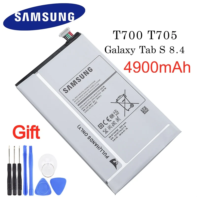 Батарея EB BT705FBC BT705FBE для Samsung GALAXY Tab S 8 4 T700 T705 планшетный аккумулятор 4900mAh SAMSUNG оригинальный