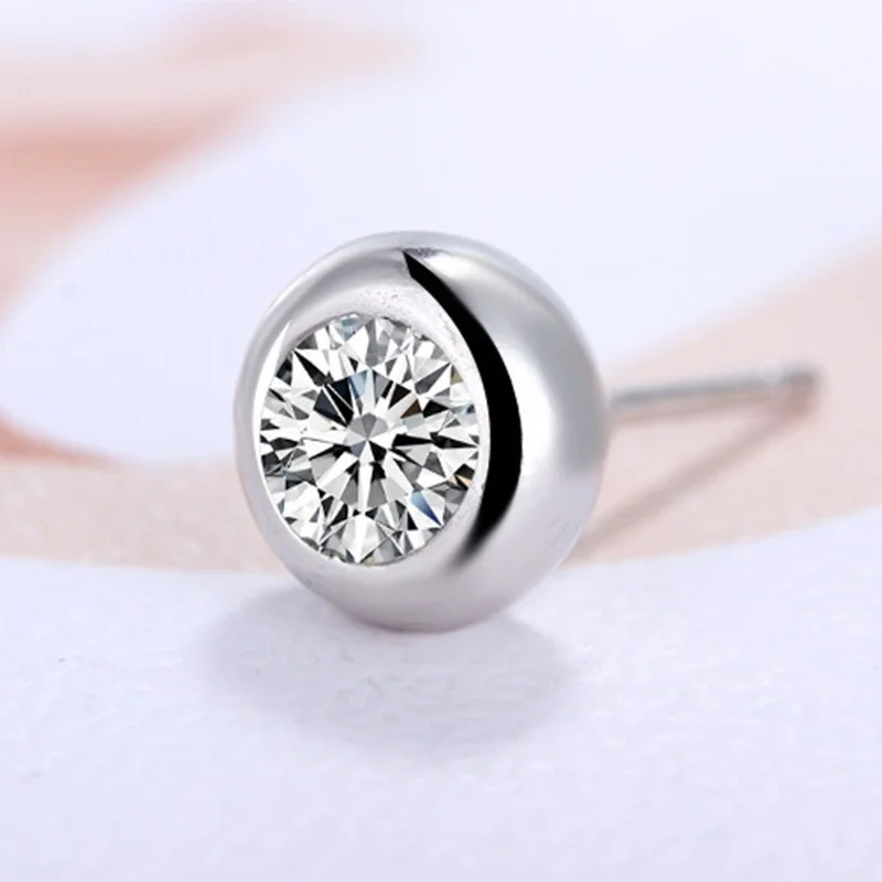 925 Sterling Silver Earrings Stud for Women Solid Silver Jewelry Earrings Bling CZ Zircon Stone Stud Brincos Bridal Wedding