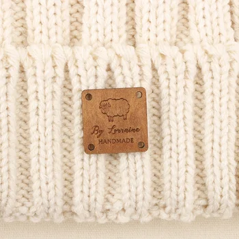 

knit labels, Wooden labels, Logo or Text, personalized labels, custom engraving labels, Personalized Brand (WD4400)