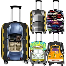 Крутой Чехол для багажа с принтом автомобиля, чехол для путешествий, защитный чехол, защита от пыли, чехол для багажа на колесиках, чехлы для 18-32 дюймов