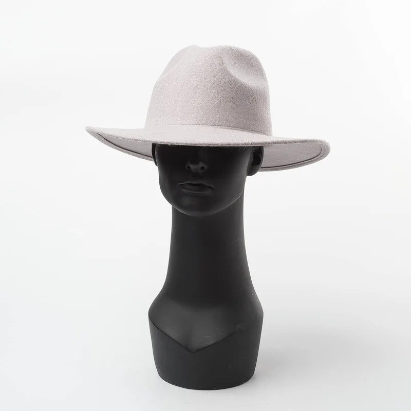 USPOP осенние новые женские шапки шерстяной джазовый фетровые Женские повседневные одноцветные джазовые шапки зимние толстые шерстяные шапки