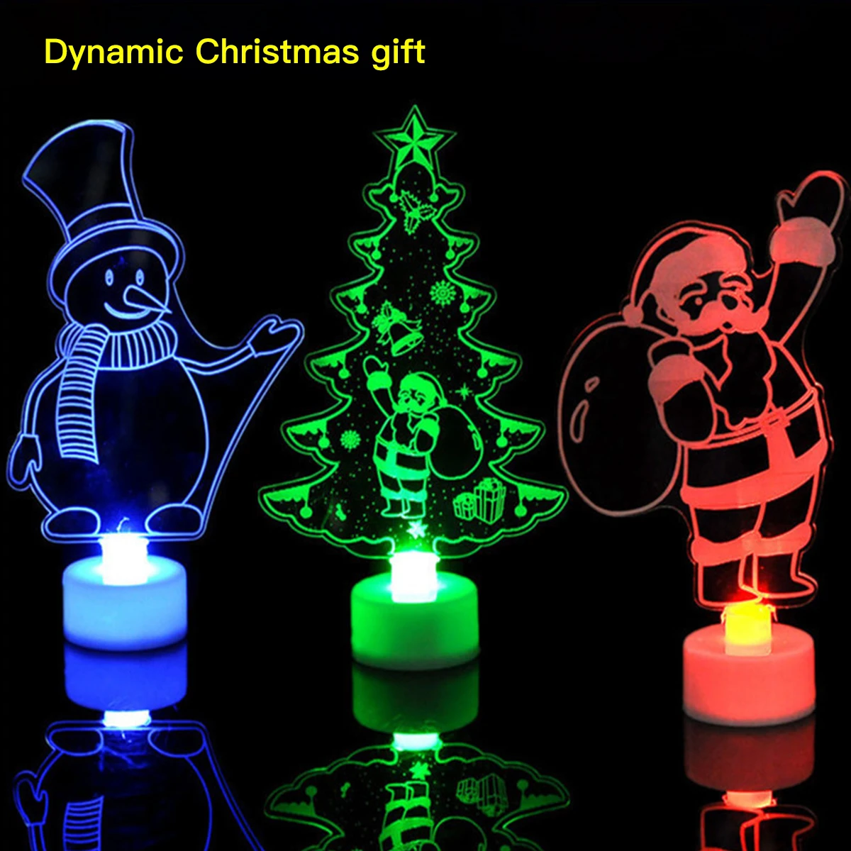 Рождественские акриловые красочные 3D Маленькая Рождественская елка