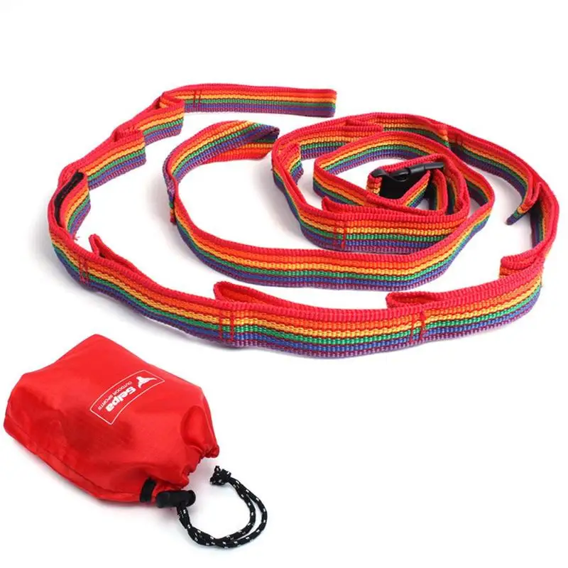 

Colorful Lanyard Tent Sling Clothesline Double Layer Clothes Rope With Bag Tent Accessories Camping Accessories