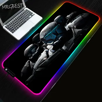 

MRGBEST Colorful Game RGB LED Light Mouse Backlighting Computer Mouse Pad Anime Large MousePad Keyboard Desk Lock Mat Star Wars