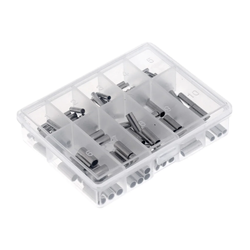 100pcs High Strength Single Crimp Connector Crimping Loop Sleeve Tool