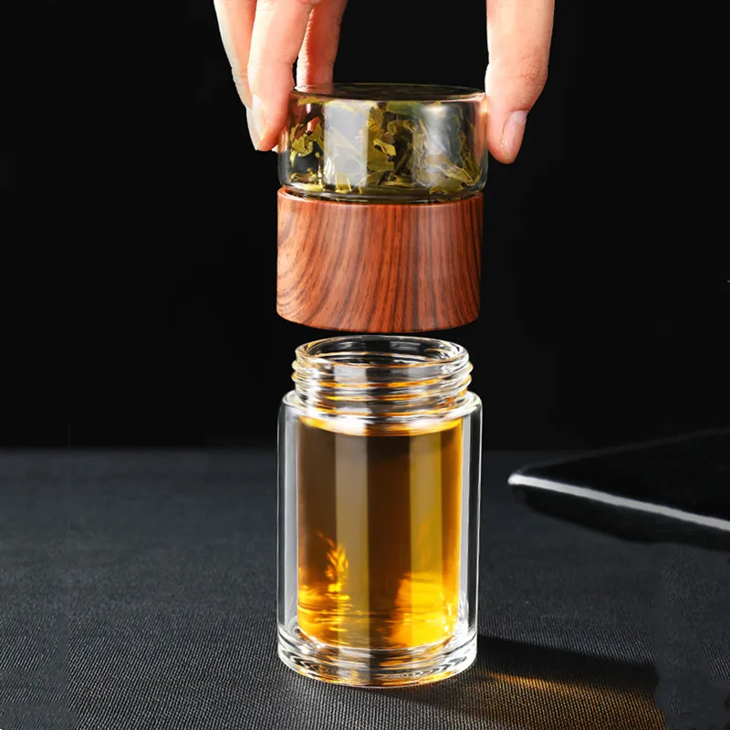 High Quality Double Glass Water Bottle With Case Tea Drink Bottle Infuser Tumbler Drinkware Waterbottle Eco-Friendly 3 | High Quality Double Glass Water Bottle With Case Tea Drink Bottle Infuser Tumbler Drinkware Waterbottle Eco-Friendly 3
