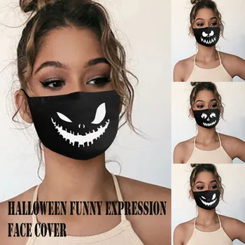 

Adults Washable Halloween Funny Expression Prints Filter Can Be Placed mascarilla reutilizable сумка холодильник автомобильный