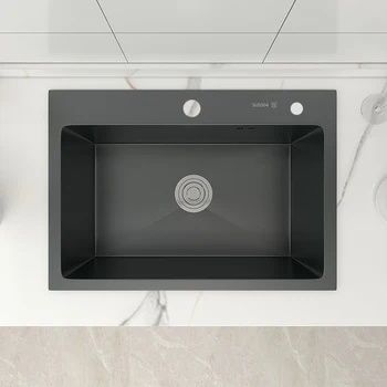 

304 Stainless Steel Large Kitchen Sink Big Size Single Bowl Sink Workstation Basin For Kitchen Fixture With Accessories
