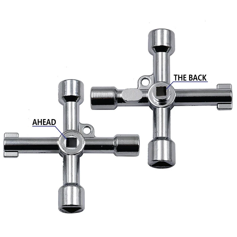 Multifunction 4 Ways Universal Triangle Wrench Key Plumber Keys Triangle For Gas Electric Meter Cabinets Bleed Radiators DBIRD