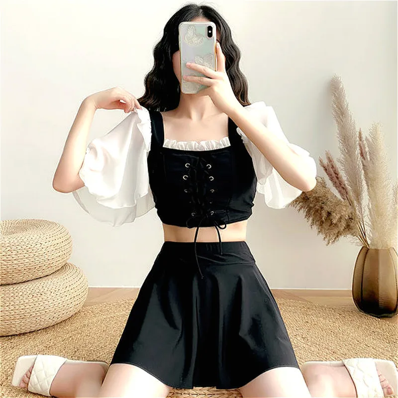

2021 New High Waist Bikini Set Swimwear Women Beachwear Two Pieces Swimsuit Push Up Bikinis Female Sexy Biquini Swimskirt